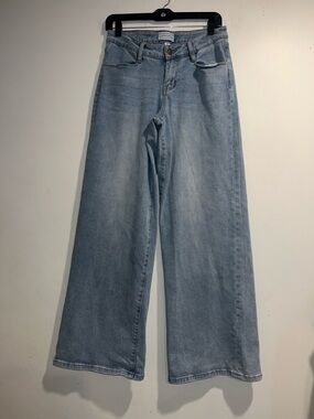 AUSTIN LANDING Wide leg baggy light wash jeans